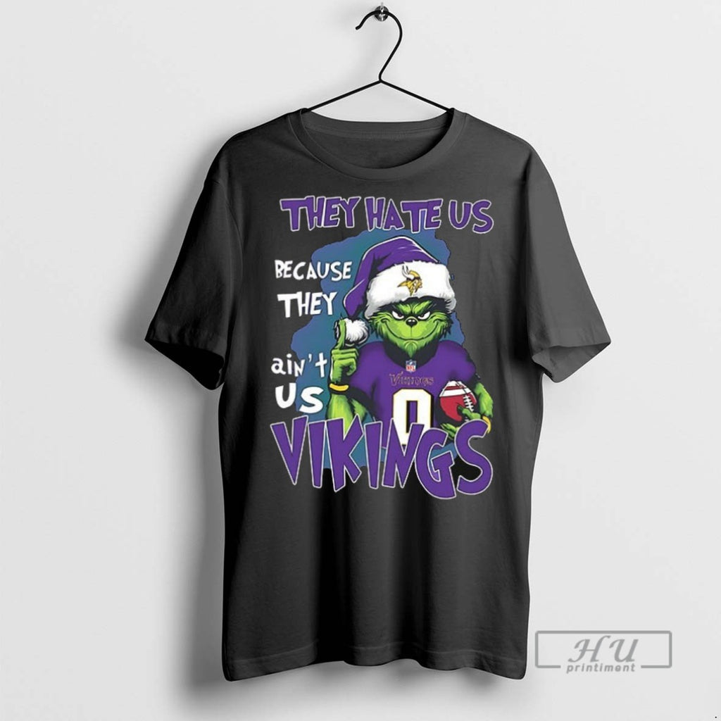 Officials Santa Grinch They Hate Us Because They Aint Us Minnesota Vikings Christmas Ceramic Ceramic