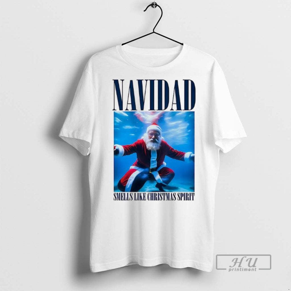 Officials Santa Navidad Smells Like Christmas Spirit T Shirts