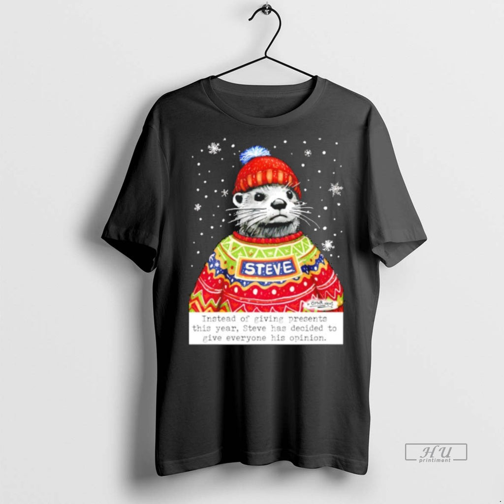 Officials Sea Otter Steve Christmas Instead Of Giving Presents This Year Tee Shirt Sweater