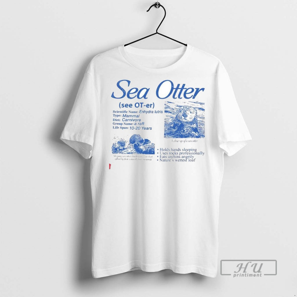 Officials Sea Otter Vintage 90s Cute Raft Nature Biology T Shirt Sweatshirt Hoodies