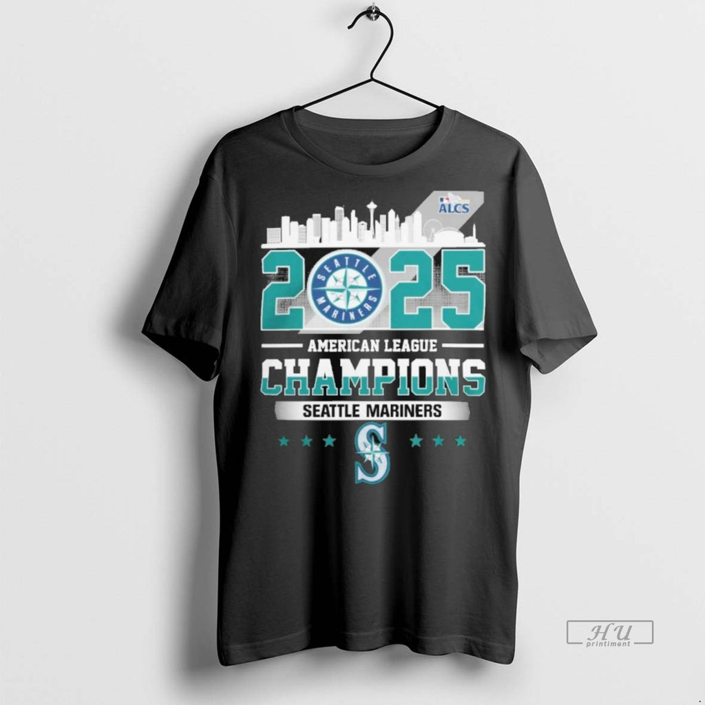 Officials Seattle Mariners 2025 American League Champions Skyline Shirt Sweater