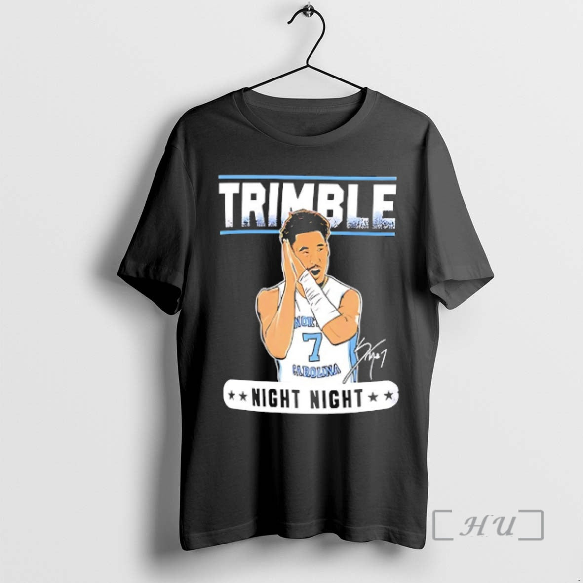 Officials Seth Trimble 7 North Carolina Tar Heels Night Night Signature Premium T Shirts Sweater