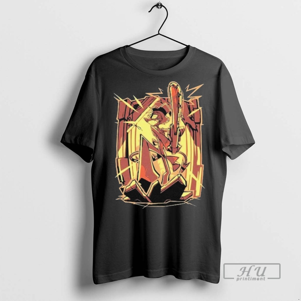 Officials Shark Robot Helluva Boss Striker Halloween T Shirt