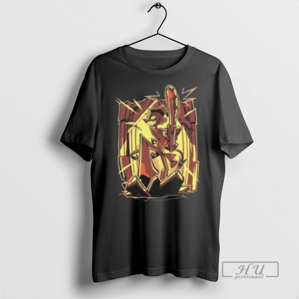 Officials Shark Robot Helluva Boss Striker Halloween T Shirts