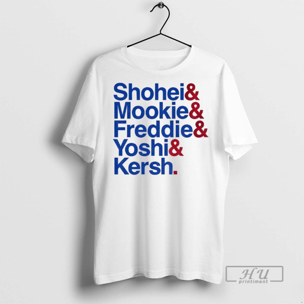 Officials Shohei Mookie Freddie Yoshi Kersh Los Angeles Dodgers Baseball Ampersand Stars 2025 T Shirts