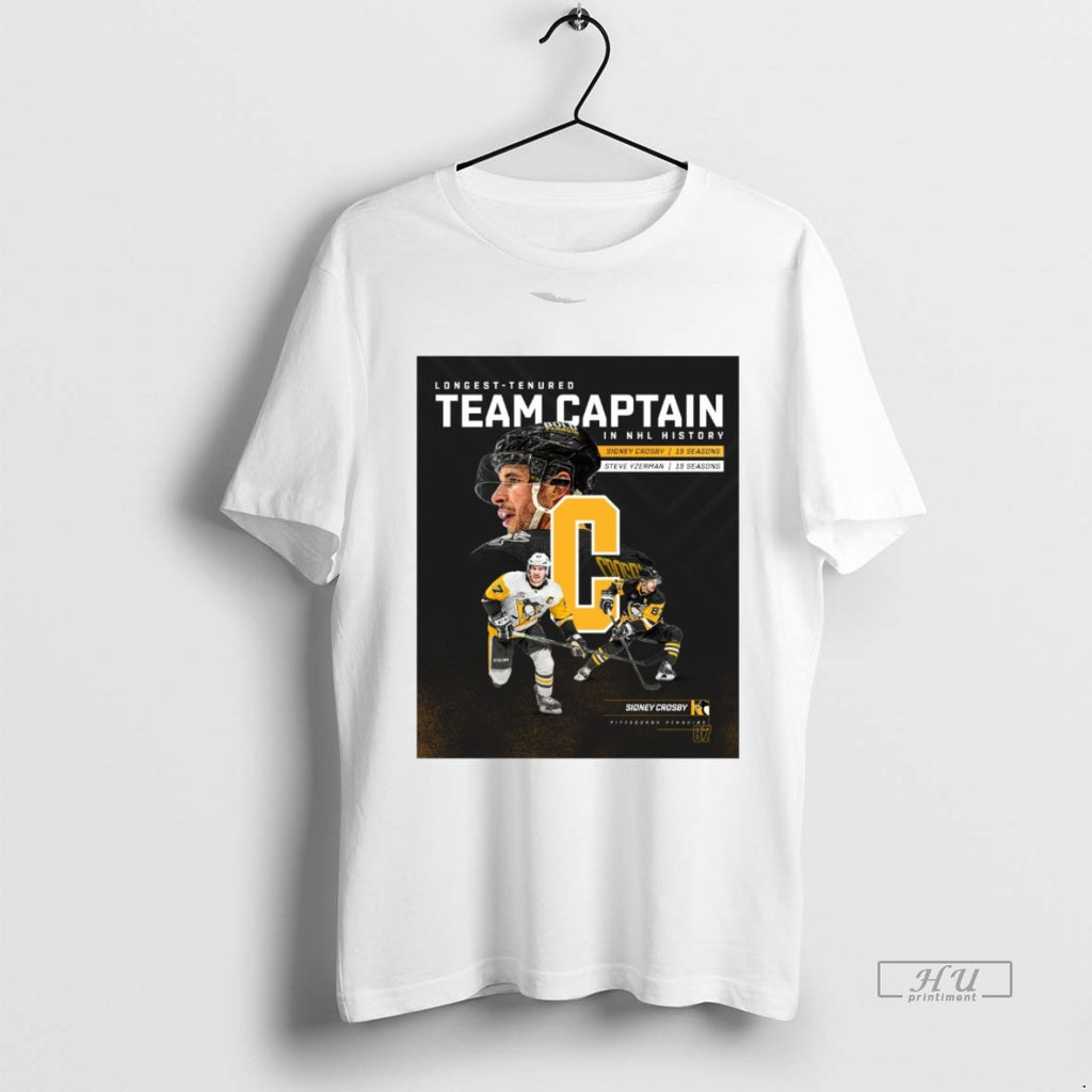 Officials Sidney Crosby Longest Tenured Team Captain Pittsburgh Penguins In Nhl History T Shirt Sweater