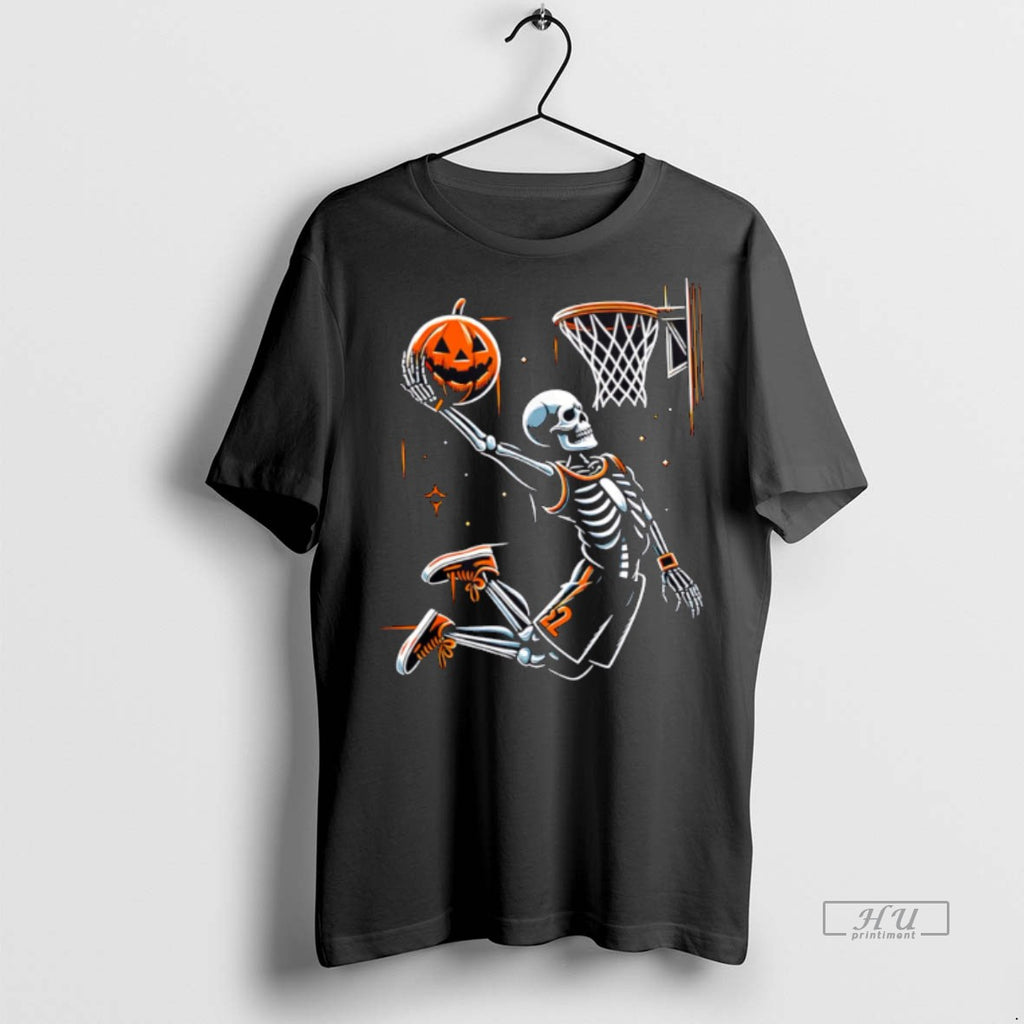 Officials Skeleton Basketball Player Men Boys Scary For Halloween Tee Sweater