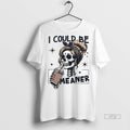 Officials Skeleton I Could Be Meaner Halloween Ceramic Ceramic And Classic Dad Cap