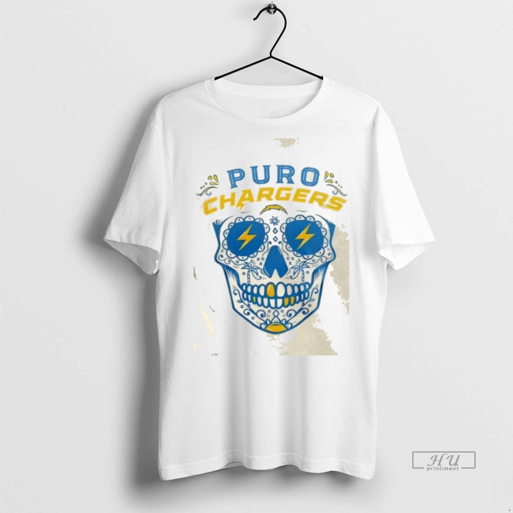 Officials Skull Floral La Chargers 2025 Latino Heritage Month Puro Chargers 2 Sided Shirt Sweater