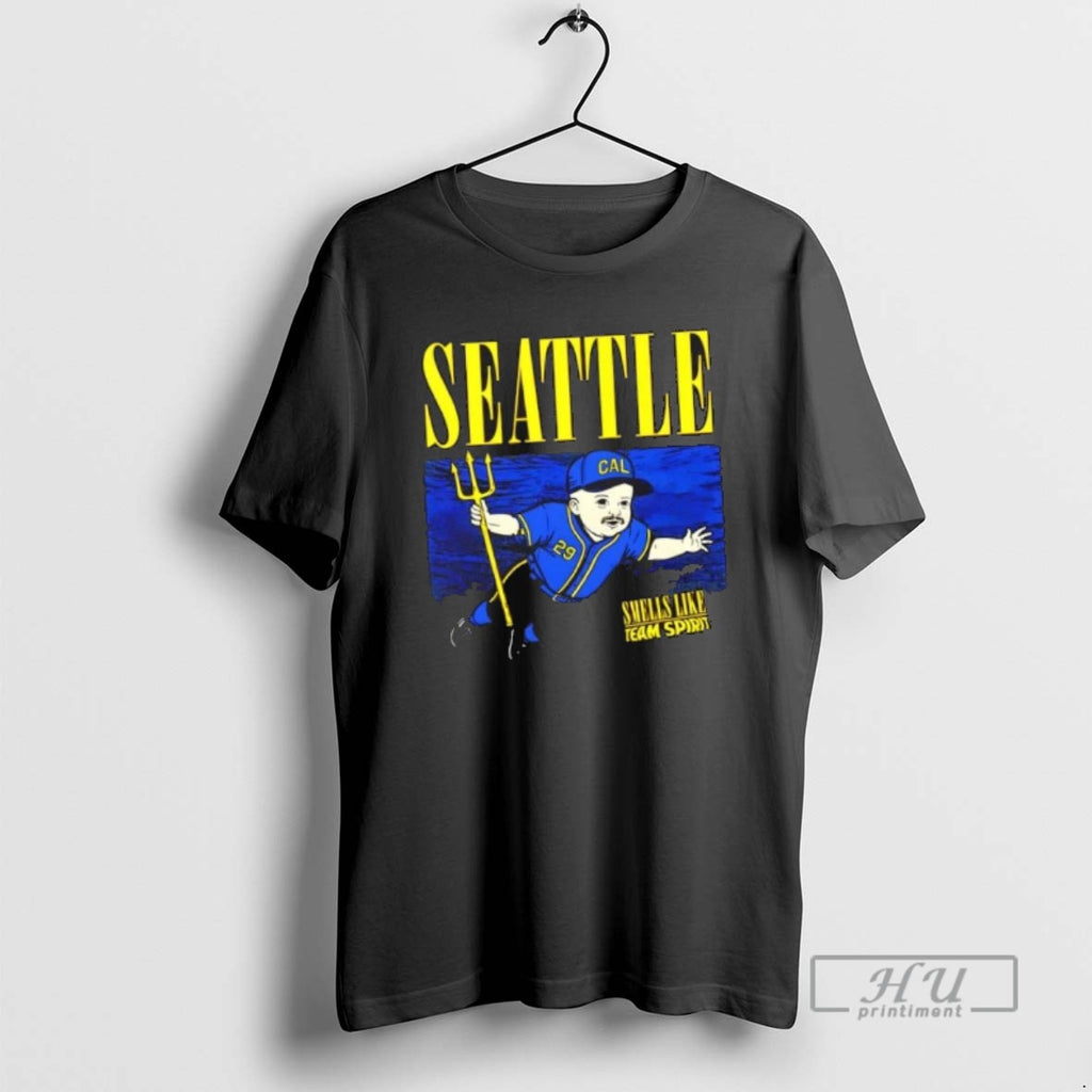 Officials Smells Like Team Spirit Cal Raleigh Seattle Mariners Baseball T Shirt