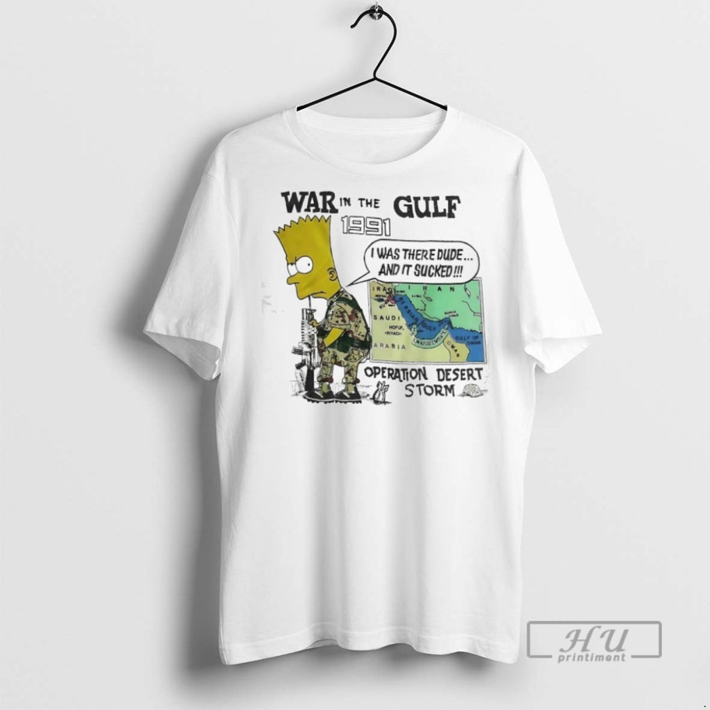 Officials Soldier Bart War In The Gulf 1991 Operation Desert Storm T Shirt Sweatshirt Hoodies