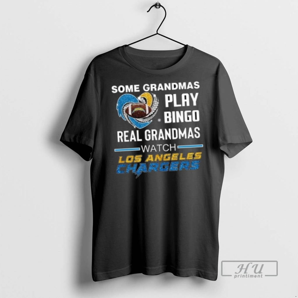 Officials Some Grandmas Play Bingo Real Grandmas Watch Los Angeles Chargers Diamond Heart 2025 Long