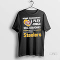 Officials Some Grandmas Play Bingo Real Grandmas Watch Pittsburgh Steeler Football Diamond Heart T Shirts
