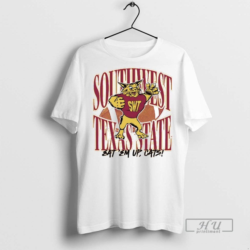 Officials Southwest Texas State Eat Em Up Cats T Shirts