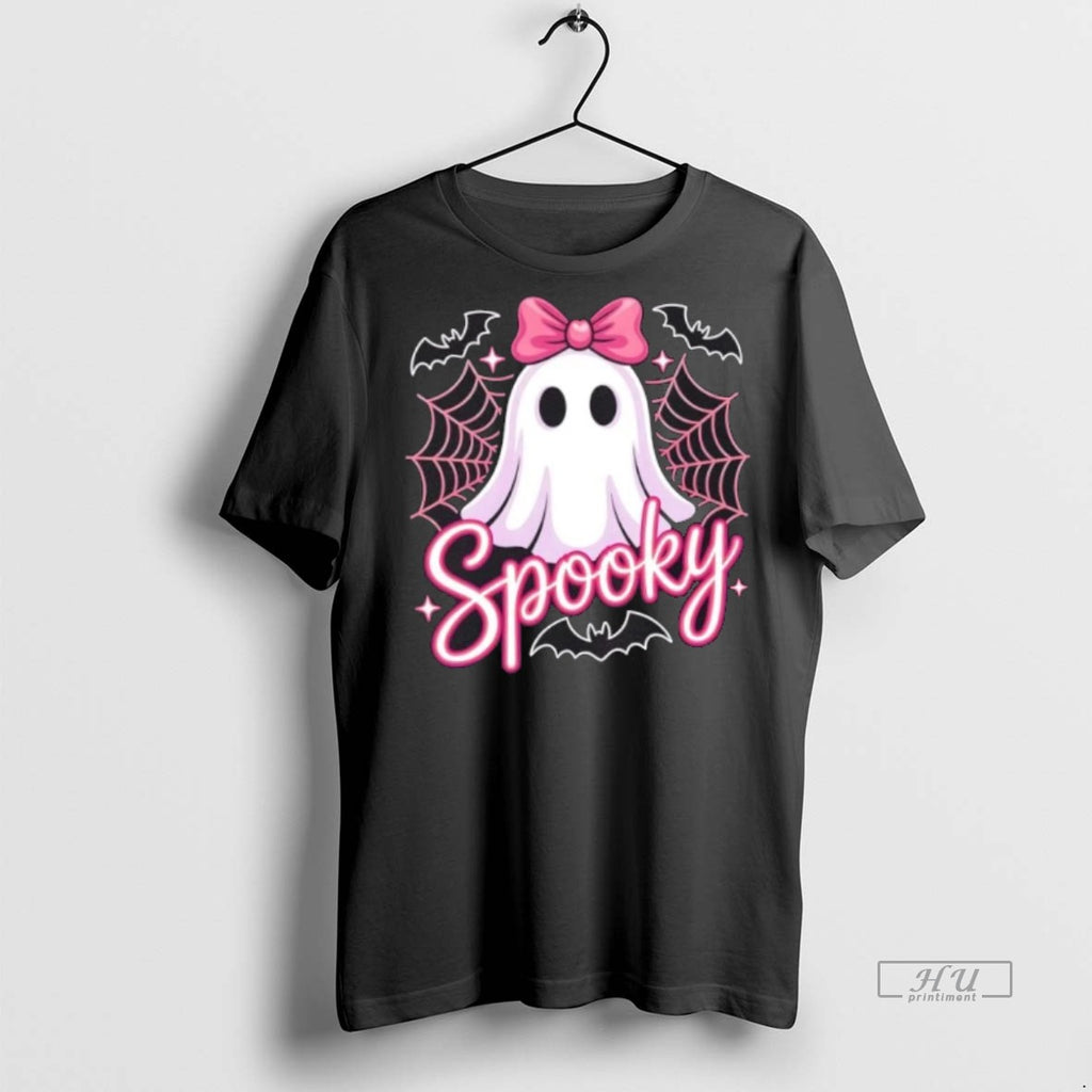 Officials Spooky Ghost Pink Coquette Halloween Cute Tee Shirt Sweater