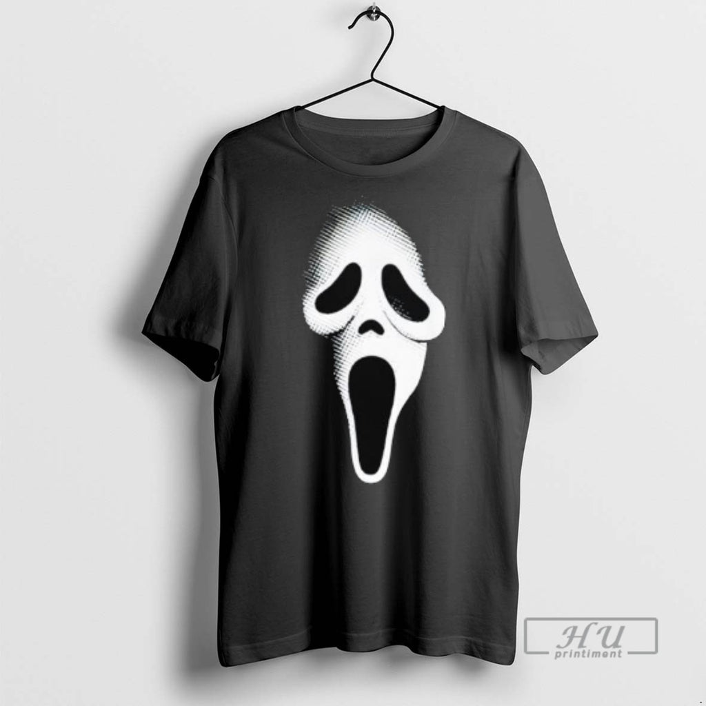 Officials Spooky Scary Ghost Face Horror Party Mask Halloween Costume T Shirt