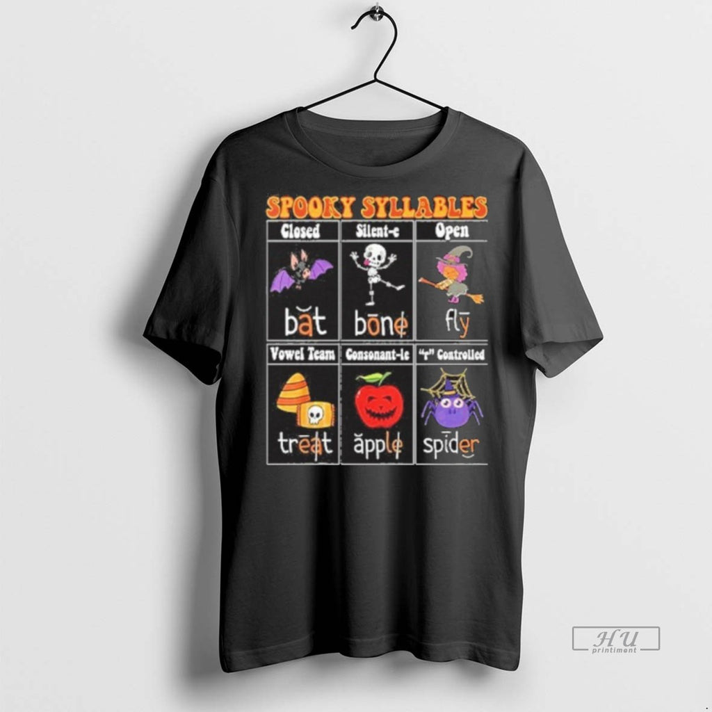 Officials Spooky Syllables Teacher Funny Halloween Tee Shirt Sweater