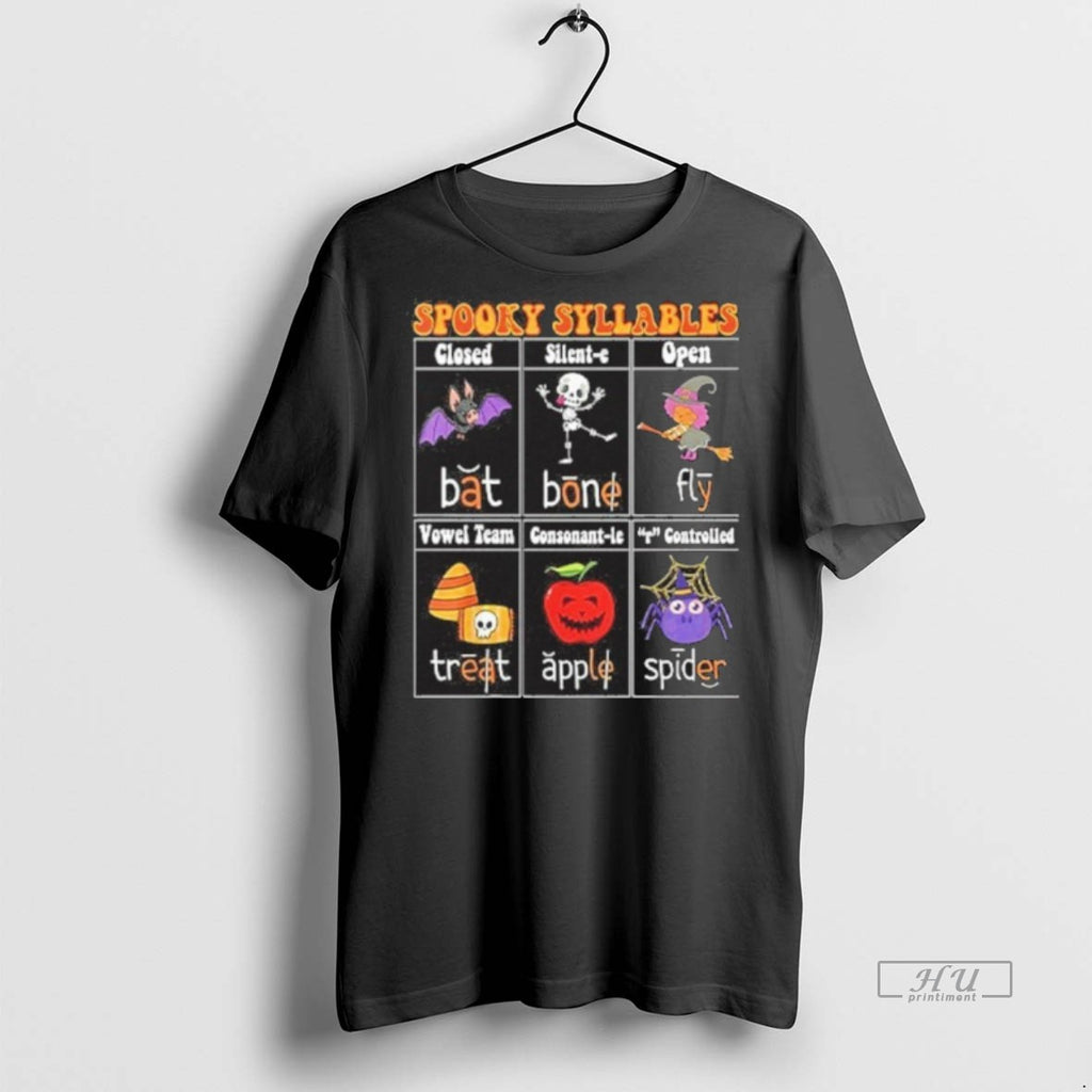 Officials Spooky Syllables Teacher Halloween Tee Shirt Sweater