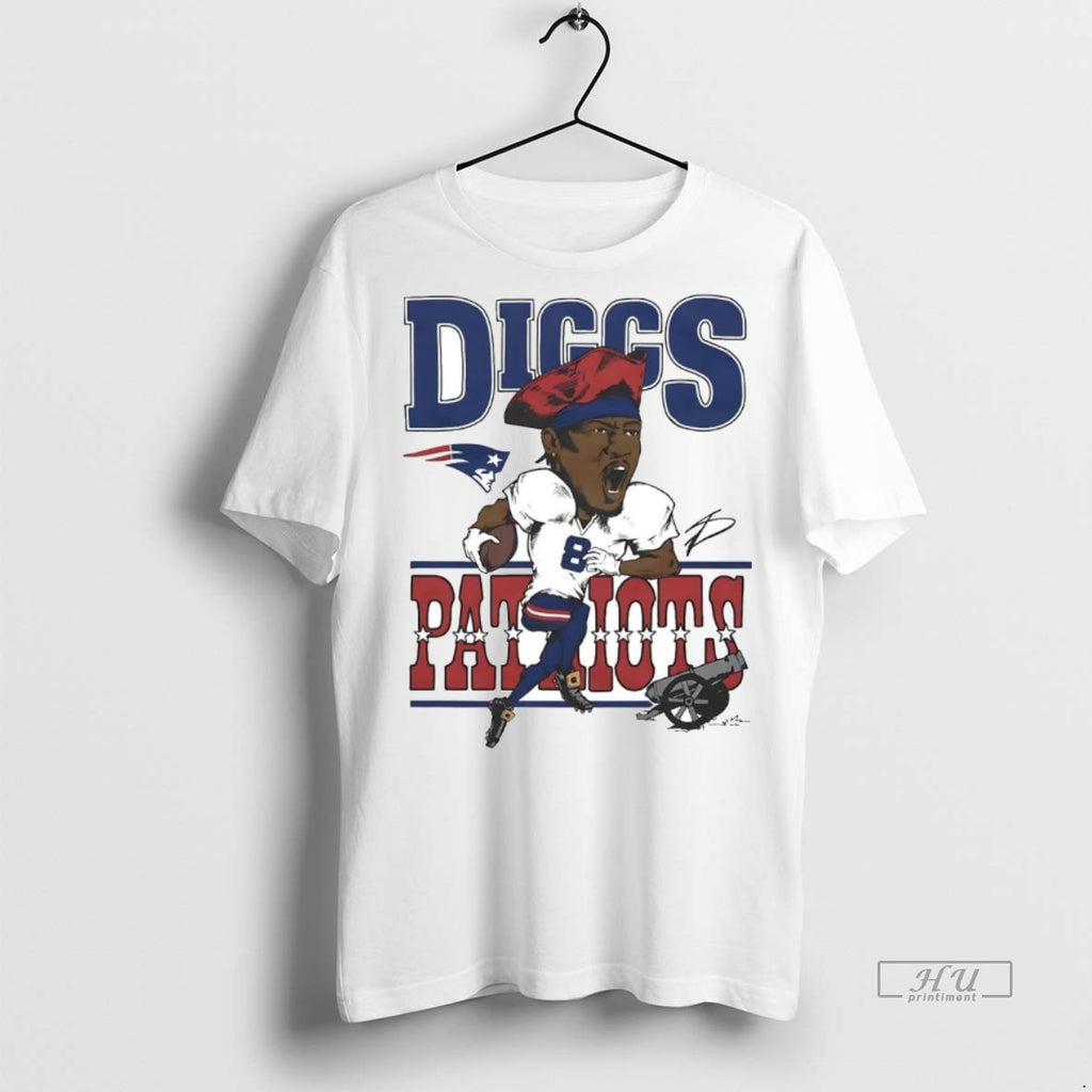 Officials Stefon Diggs Superstar Shout Caricature Patriots Tee Shirt Sweater