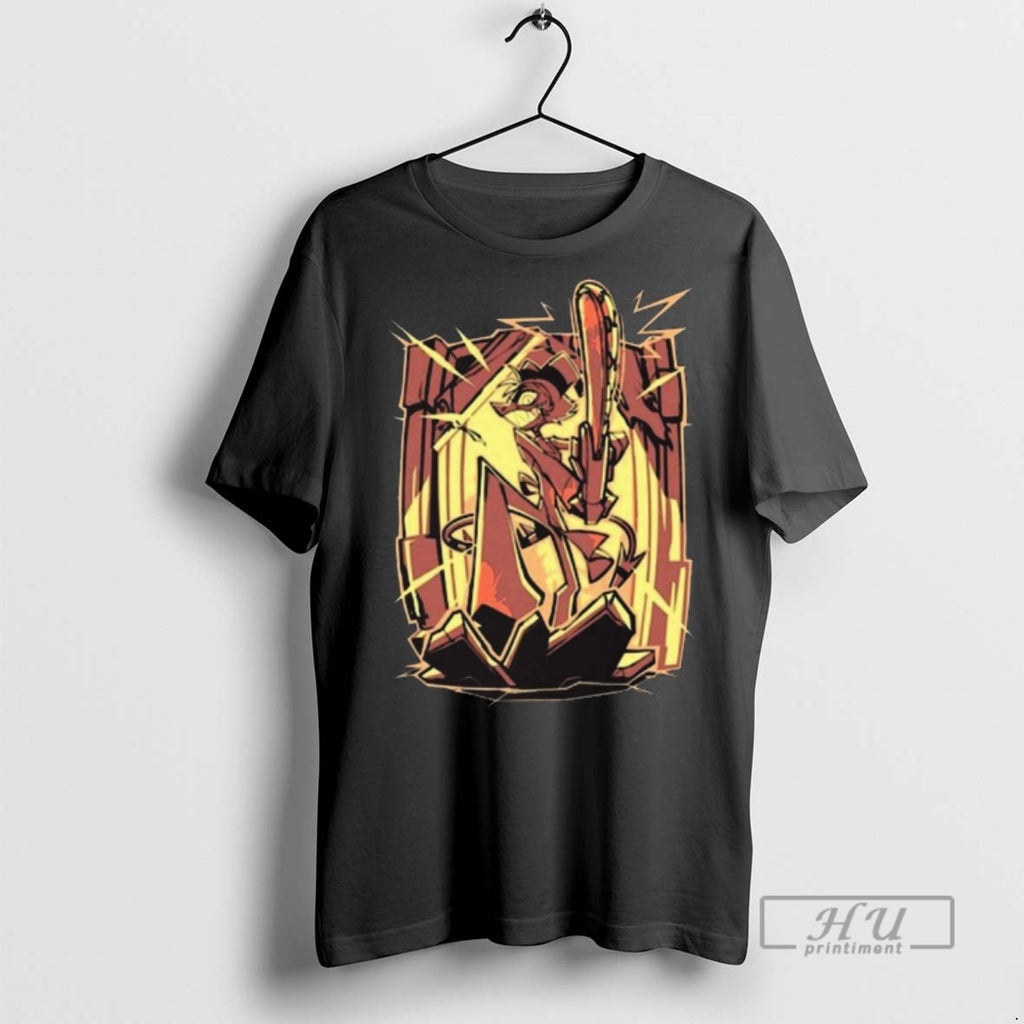 Officials Striker Halloween Shark Robot Helluva Boss 2025 T Shirts