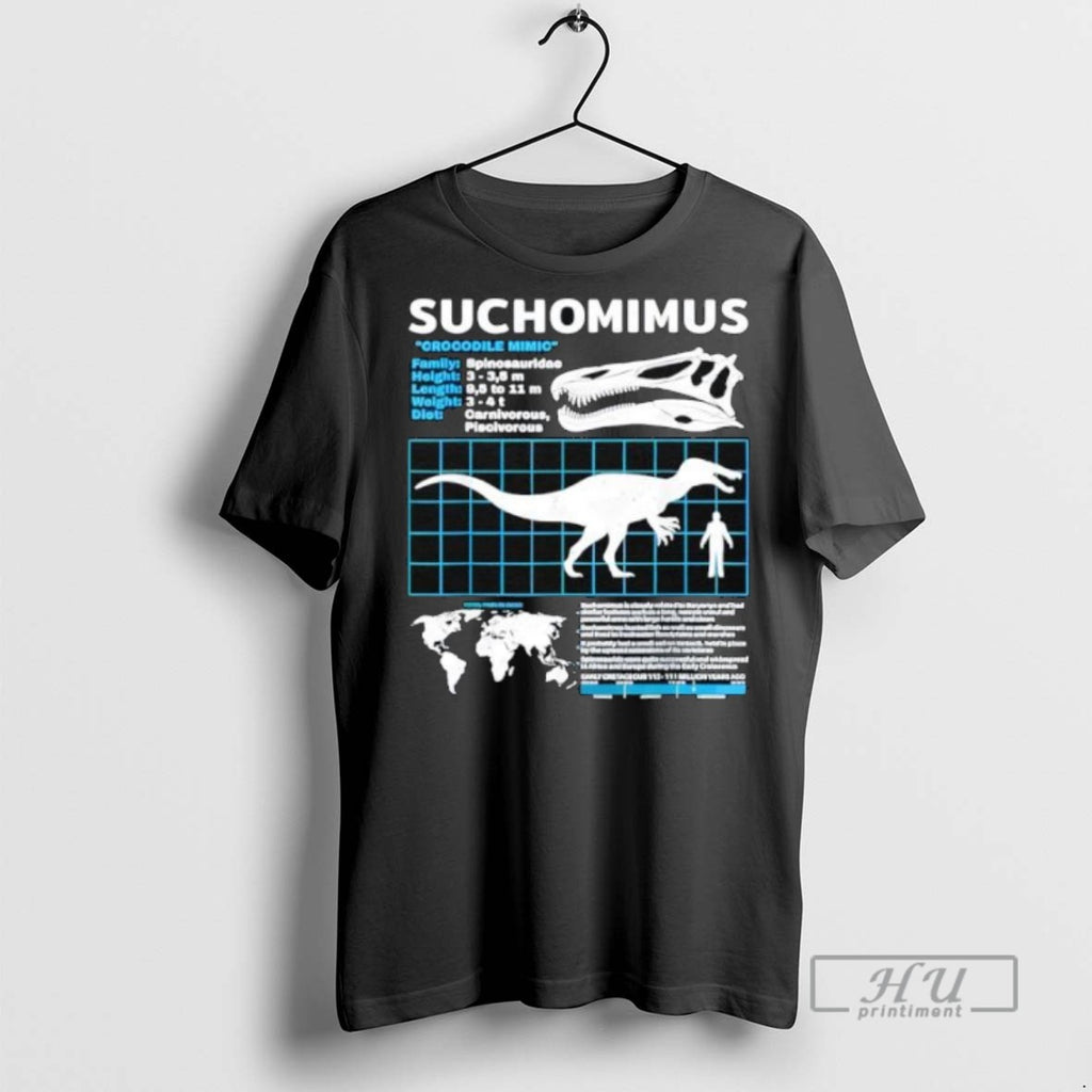 Officials Suchomimus Fact Sheet Dinosaur Facts T Shirt Sweatshirt Hoodies