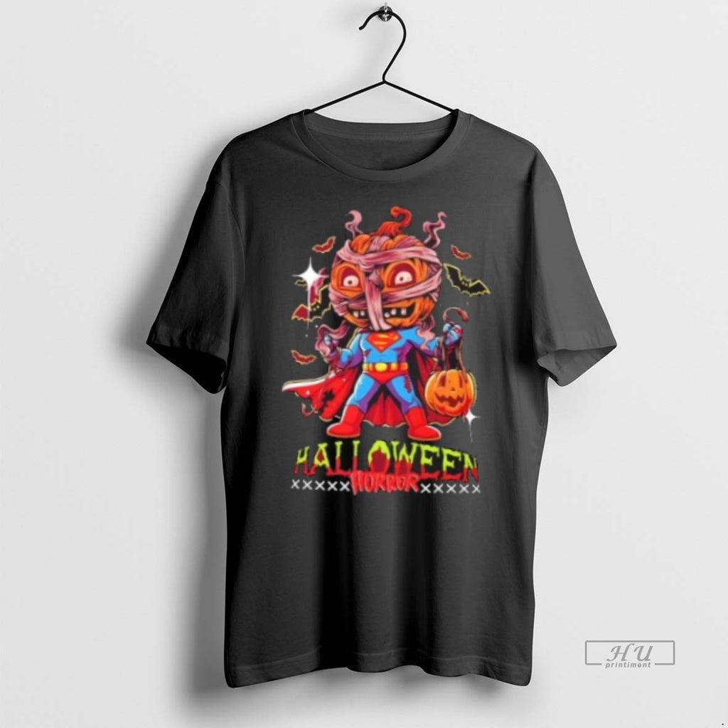 Officials Superman Pumpkin Parody Halloween Horror Tee Shirt Sweater