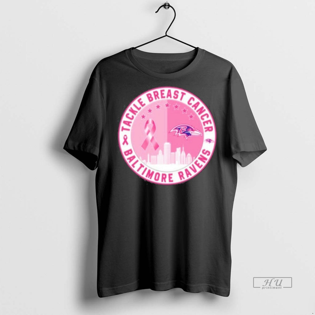 Officials Tackle Breast Cancer Baltimore Ravens City Tee Shirt Sweater