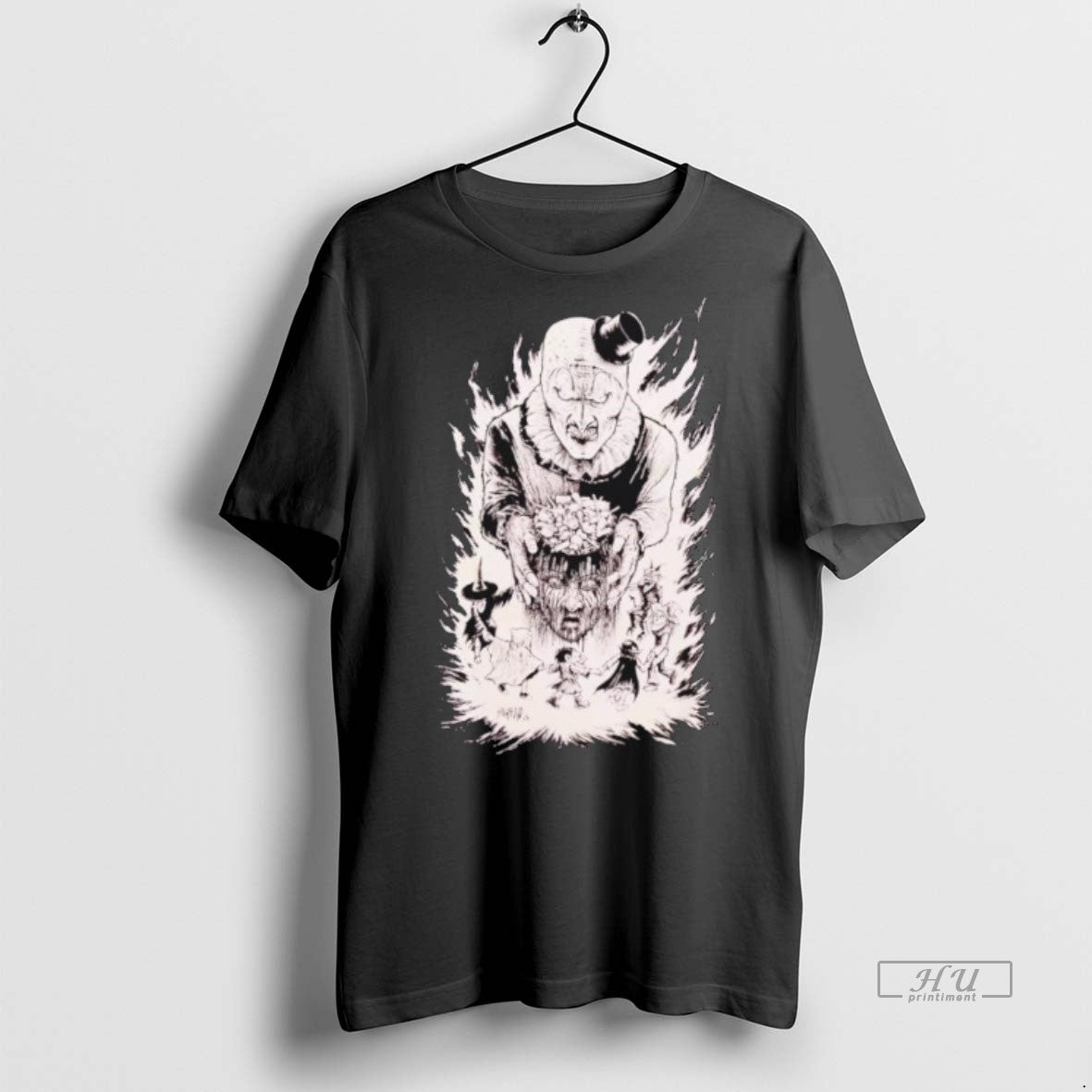 Officials Terrifier Art The Clown Candy Head Tee Shirt Sweater