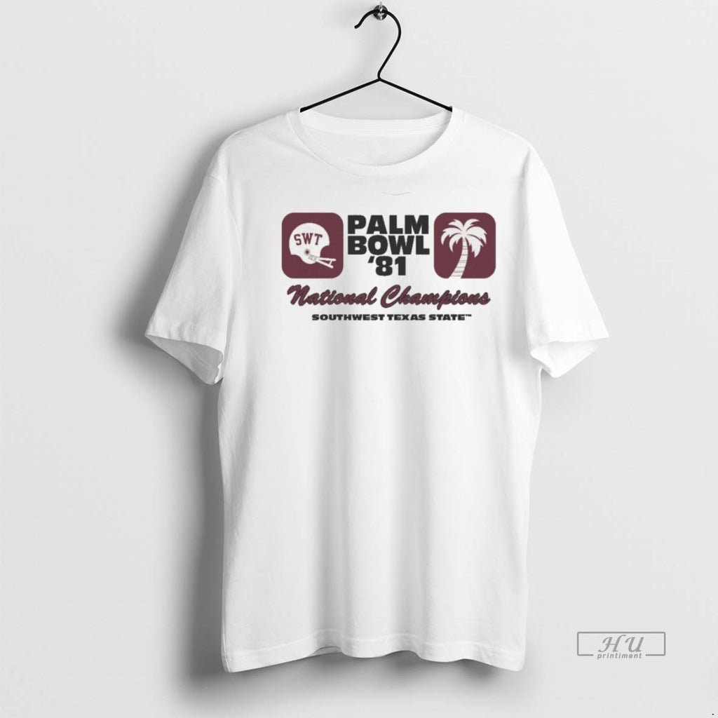 Officials Texas State Palm Bowl 1981 National Championship Southwest Texas State Tee Shirt Sweater