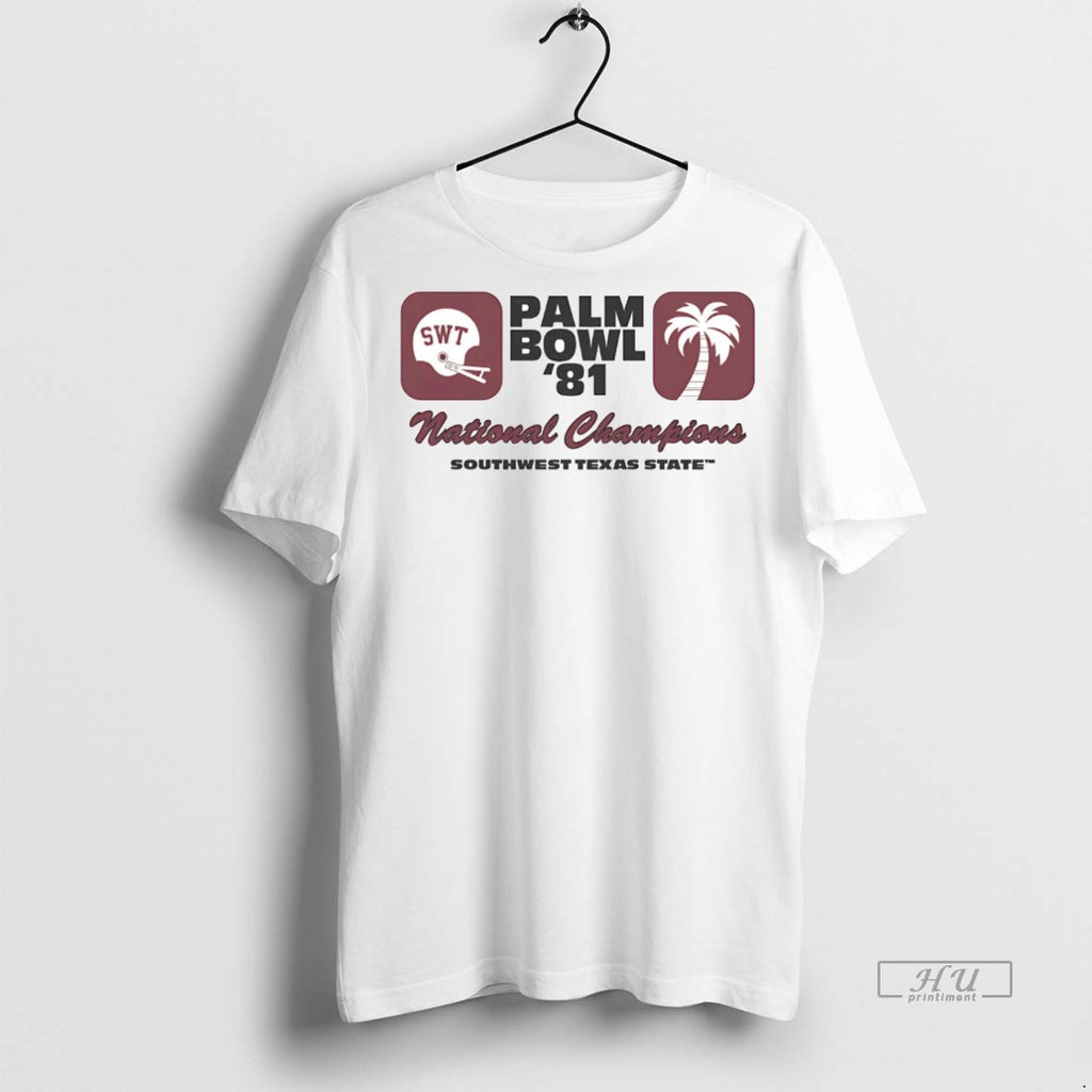 Officials Texas State Palm Bowl 1981 National Championship Ringer Shirt Sweater