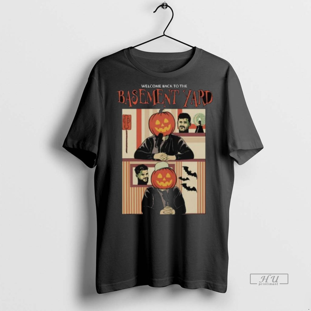 Officials The Basement Yard Pumpkin Heads Halloween Long Sleve Tee Shirt Sweater
