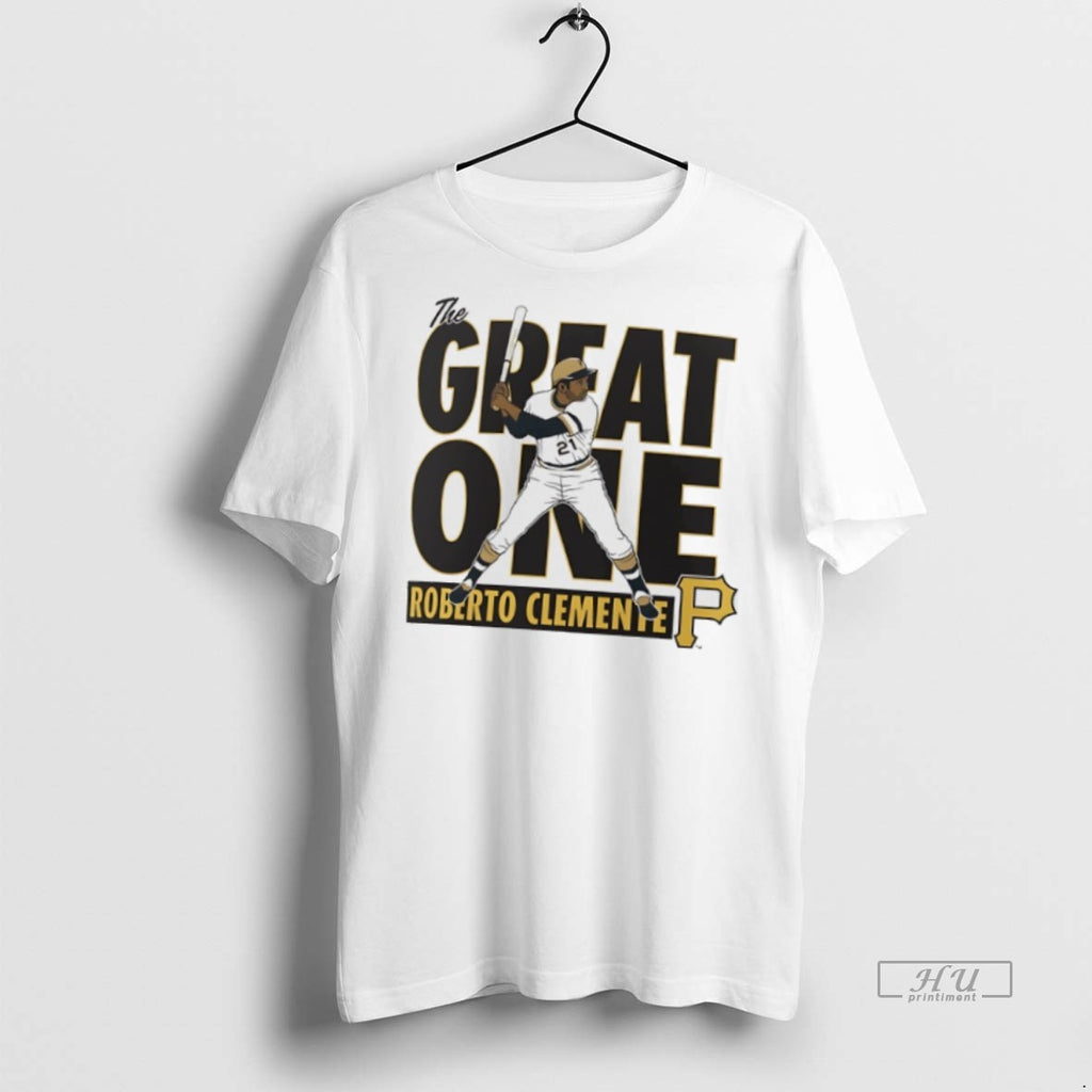 Officials The Great One Roberto Clemente Pittsburgh Pirates Cooperstown Player T Shirt Sweater