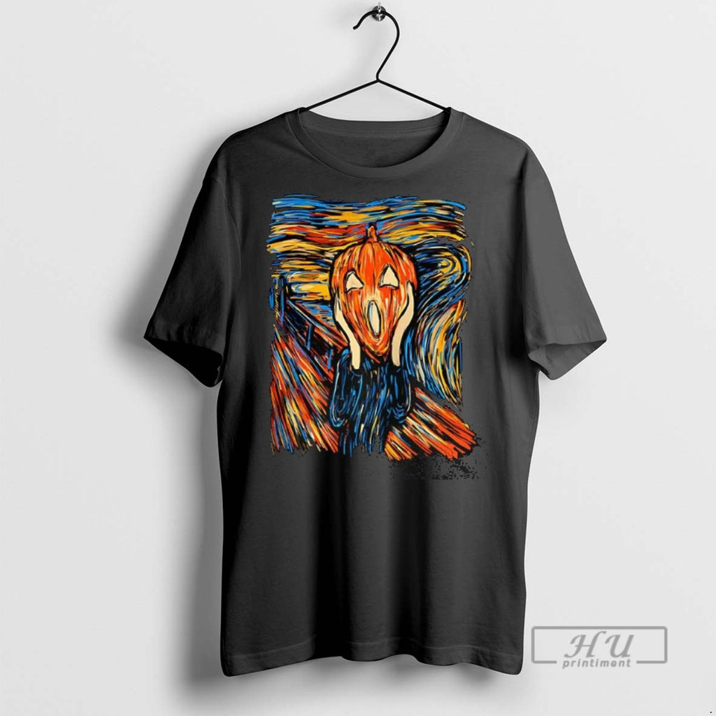 Officials The Halloscream The Scream Pumpkin Halloween T Shirt