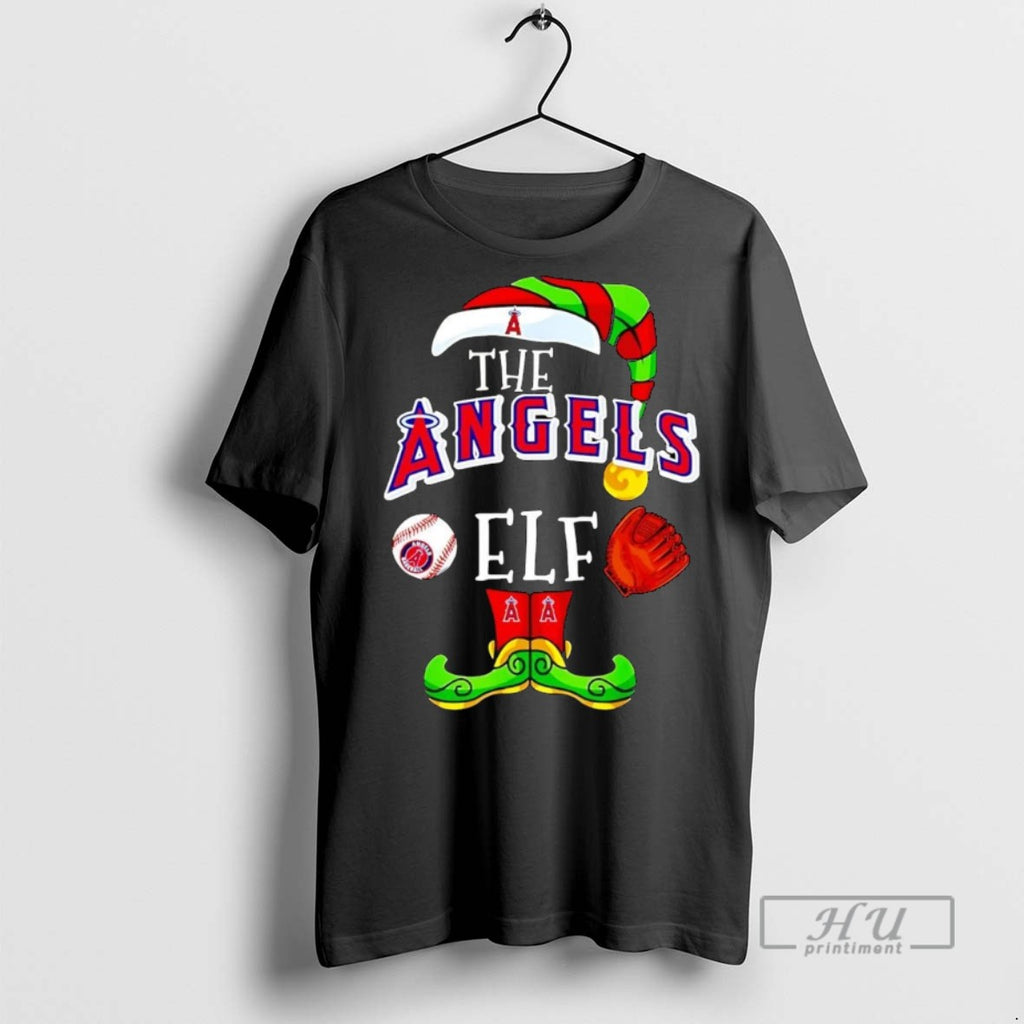 Officials The Los Angeles Angels Elf Christmas Tee Shirt