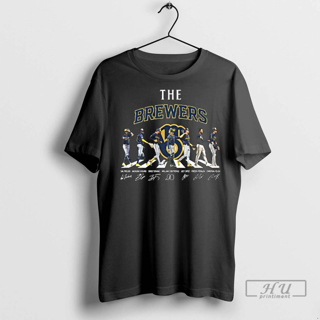 Officials The Milwaukee Brewers Abbey Road Signatures 2025 Long Sleve T Shirt