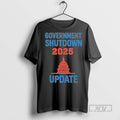 Officials The White House Government Shutdown 2025 Update American Flag T Shirt