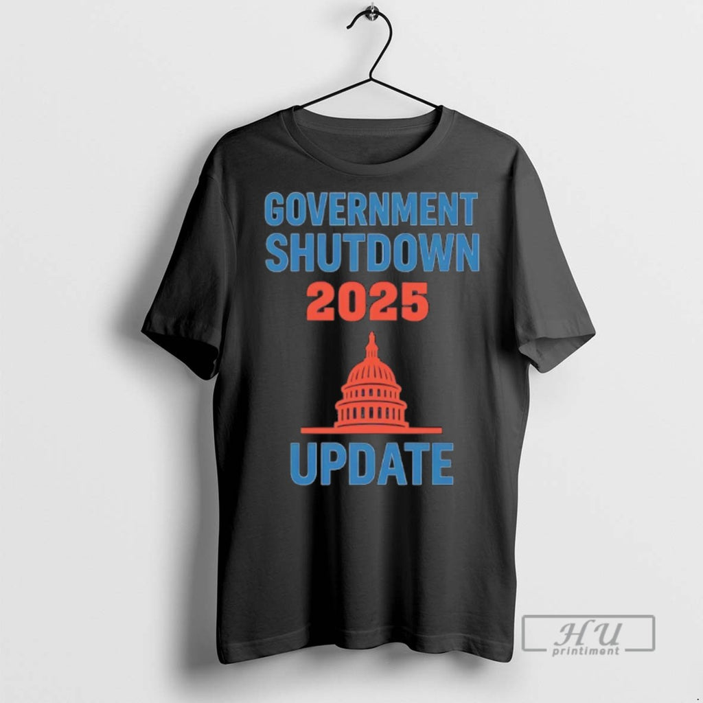 Officials The White House Government Shutdown 2025 Update American Flag T Shirts