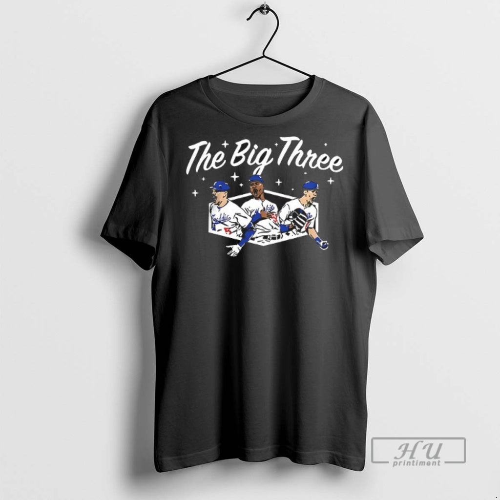 Officials The Big Three Los Angeles Dodgers Baseball T Shirt