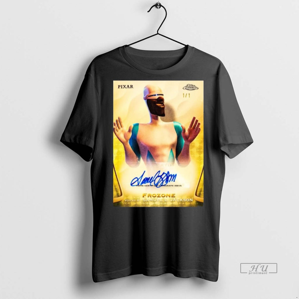Officials Topps Certified Autograph Issue Frozone Voiced Samuel L Tee Shirt Sweater