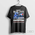 Officials Toronto Blue Jays Mascot 2025 Al East Division Champions Mascot Logo T Shirt