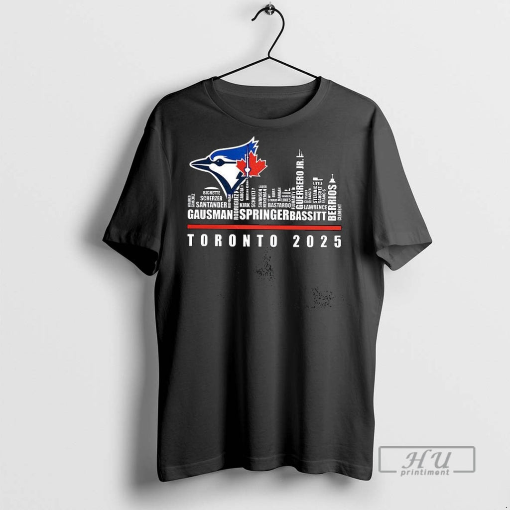 Officials Toronto Blue Jays Baseball 2025 Names Players Skyline T Shirt