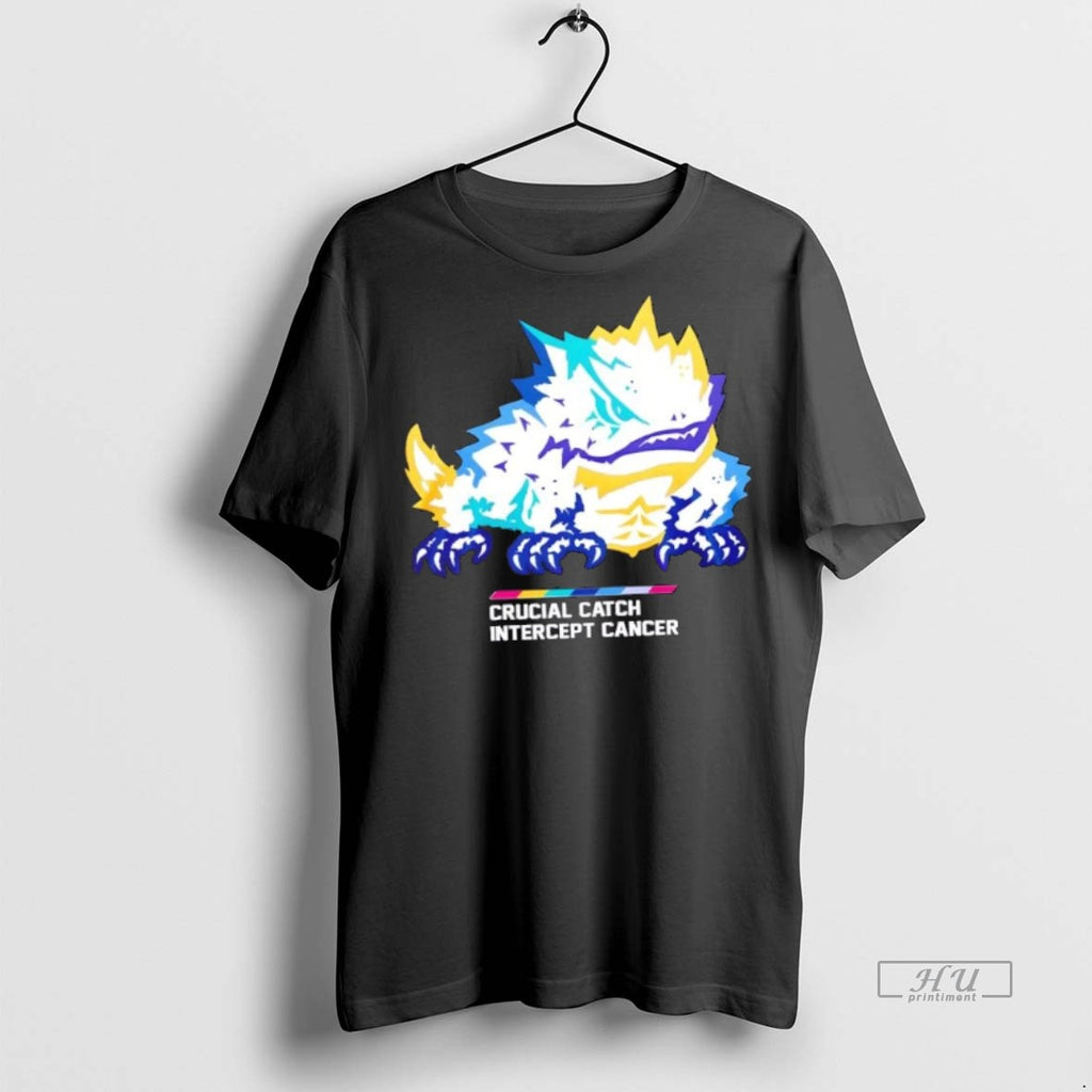 Officials Trending 2025 Crucial Catch Intercept Cancer Tcu Horned Frogs 2 Sided Tee Shirt Sweater