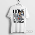 Officials Trending Aidan Hutchinson Racer Caricature Detroit Lions Graphic Tee Shirt Sweatshirt Hoodies