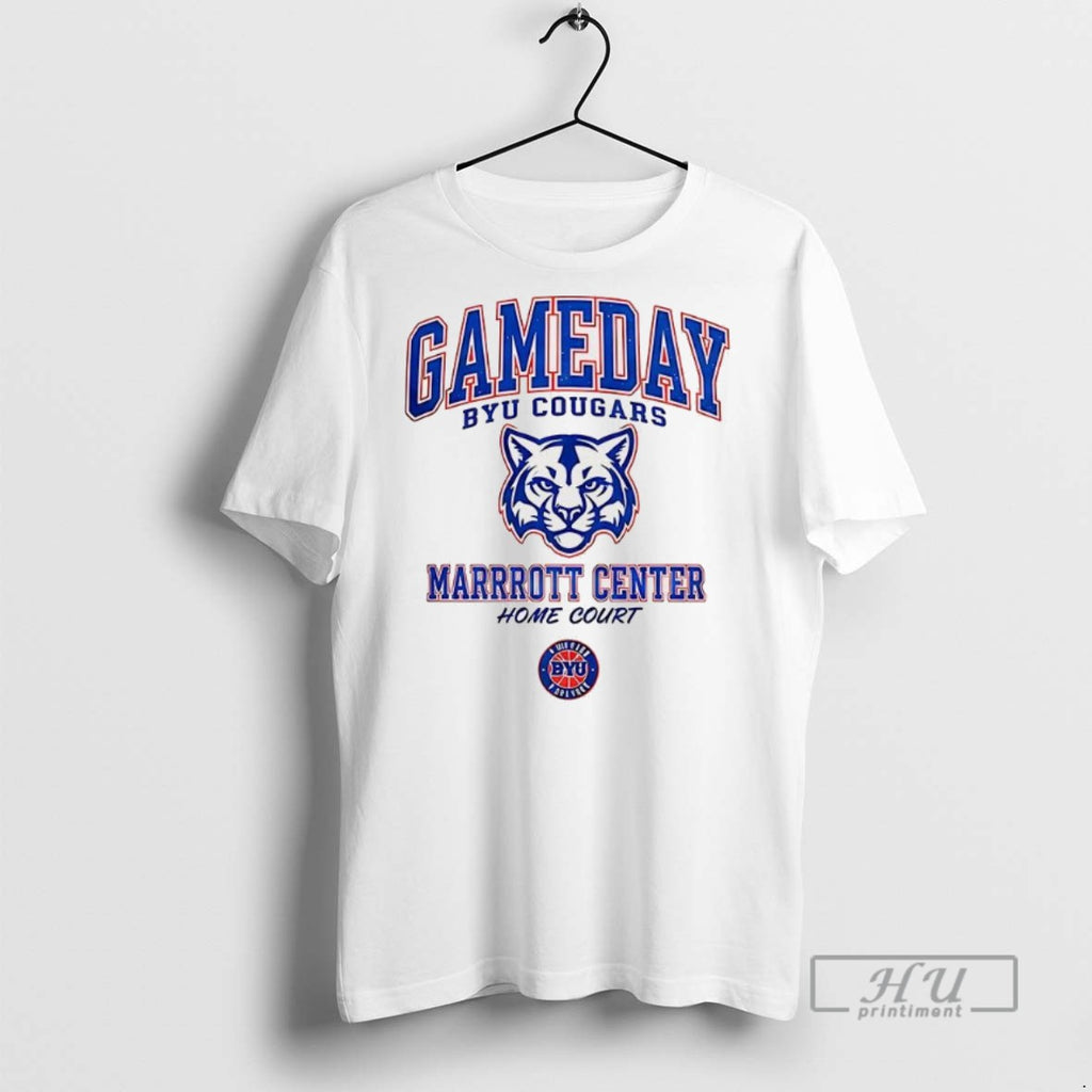 Officials Trending Byu Cougars Basketball Game Day Marriott Center Home Court Graphic Tee Shirt