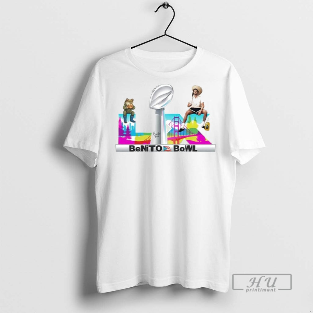 Officials Trending Bad Bunny Benito Bowl Puerto Rico Ornaments Tee Shirt