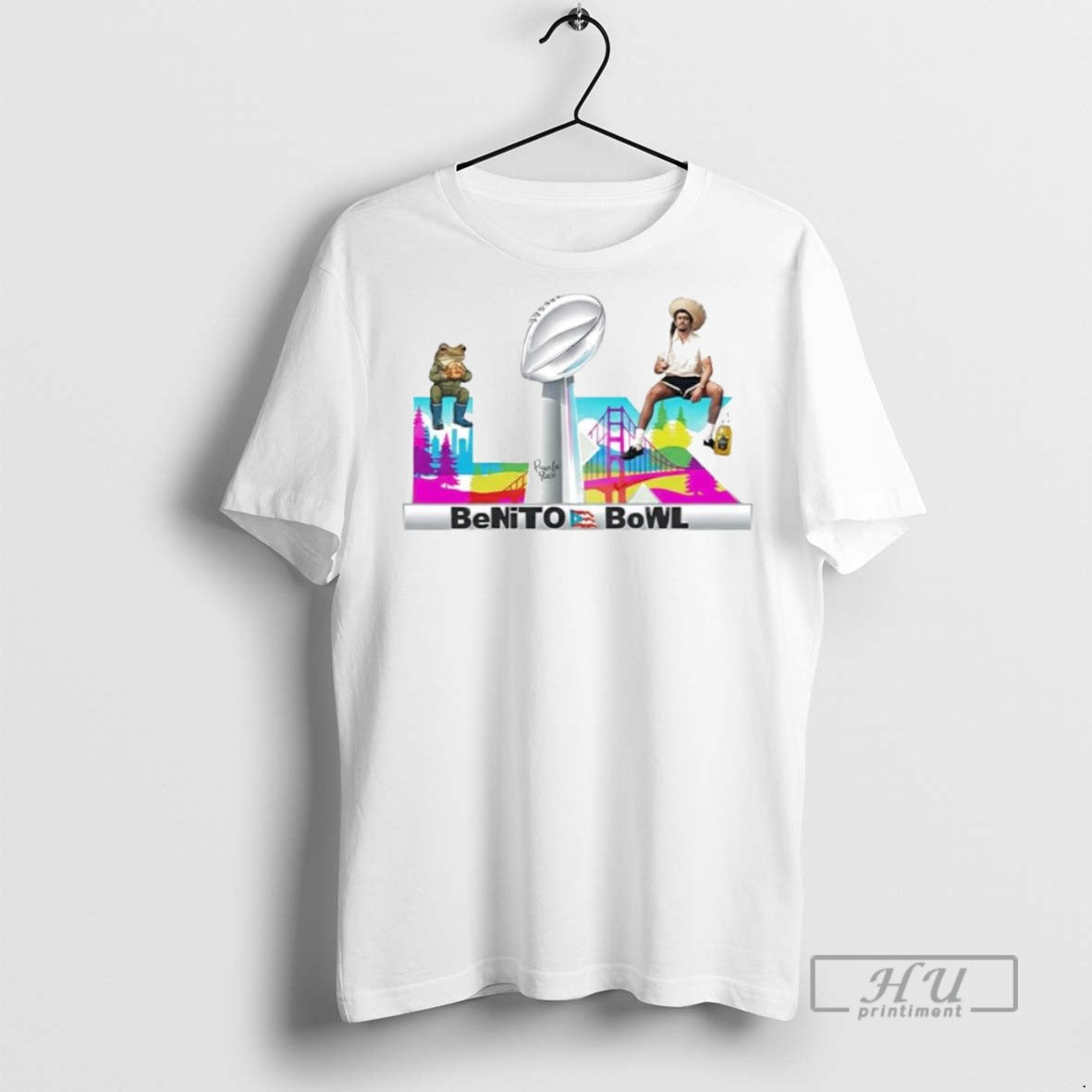 Officials Trending Bad Bunny Benito Bowl Puerto Rico Ornaments Tee Shirt