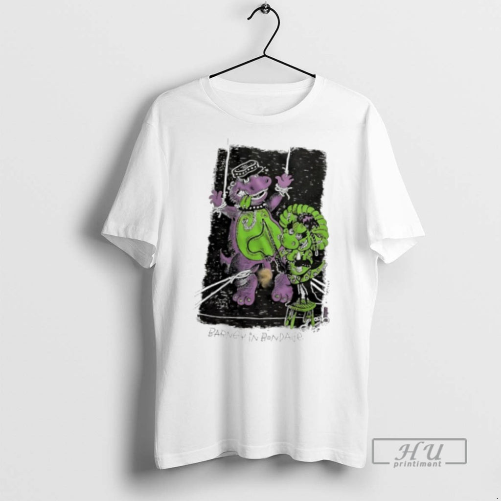 Officials Trending Barney In Bondage T Shirt
