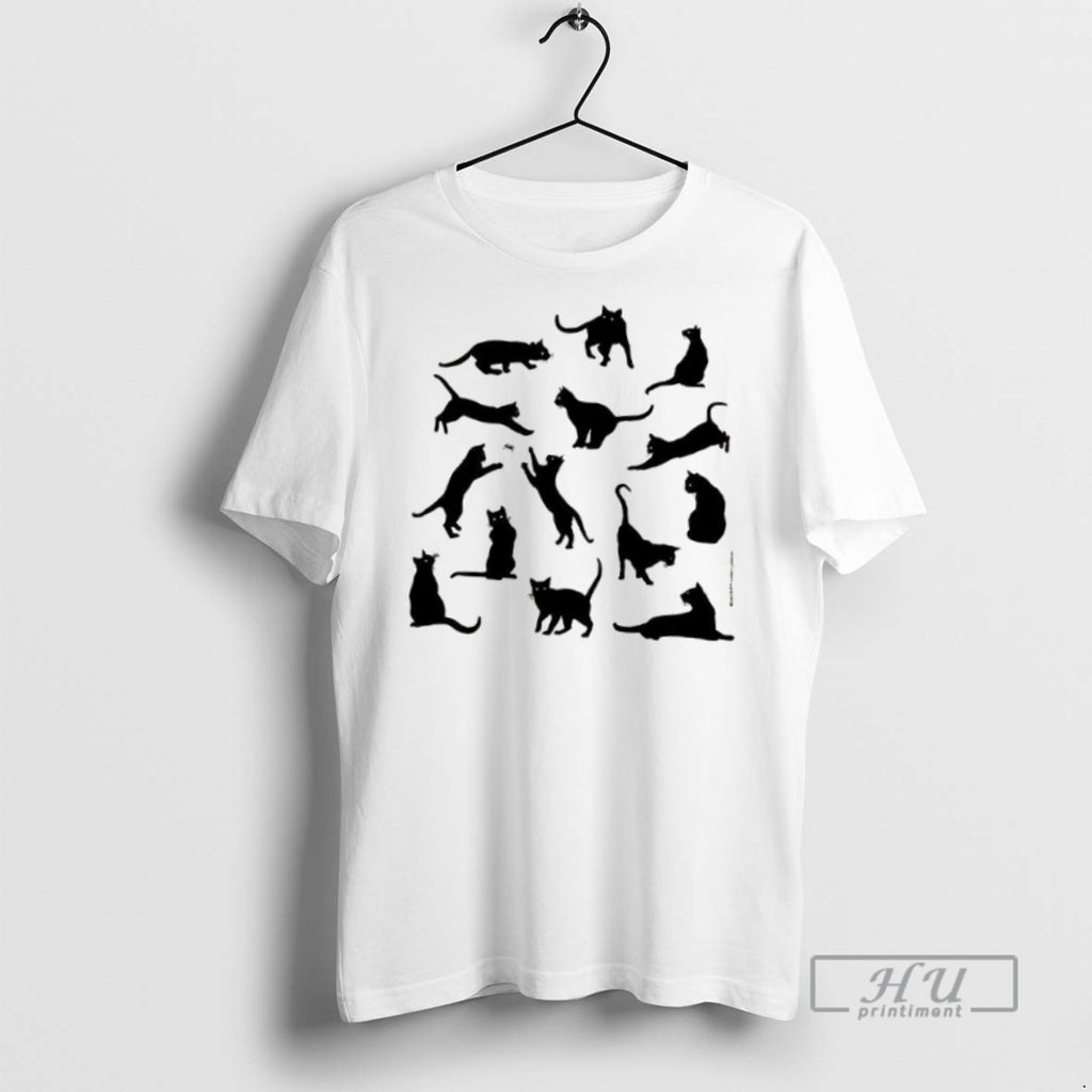 Officials Trending Black Cat Silhouettes T Shirt