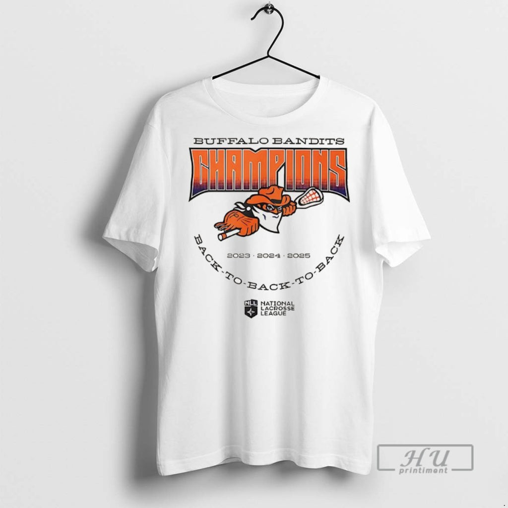 Officials Trending Buffalo Bandits Back To Back To Back Nll Champions 2025 Graphic