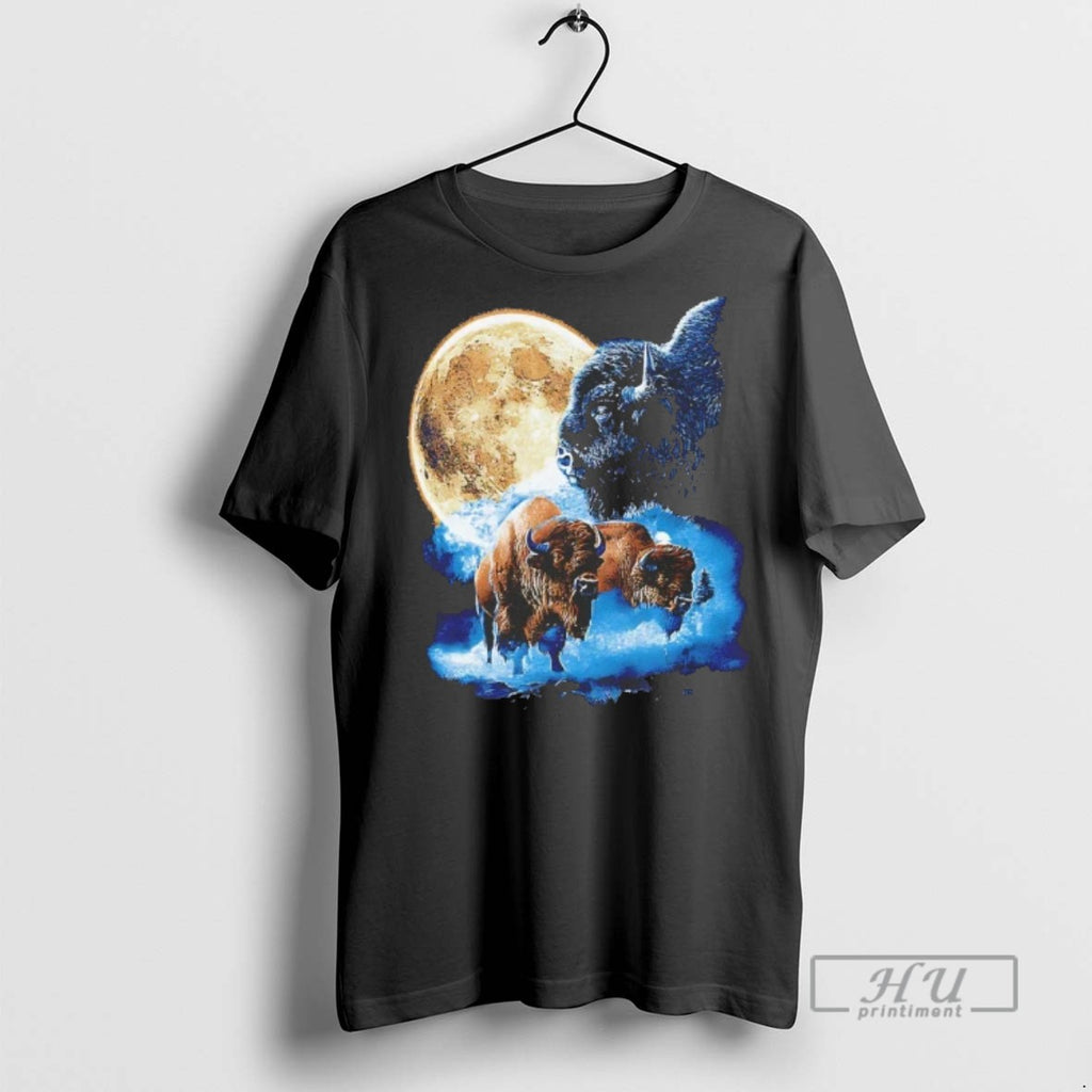 Officials Trending Buffalo Wolfpack Under Moon Graphic Tee Shirt Sweatshirt Hoodies